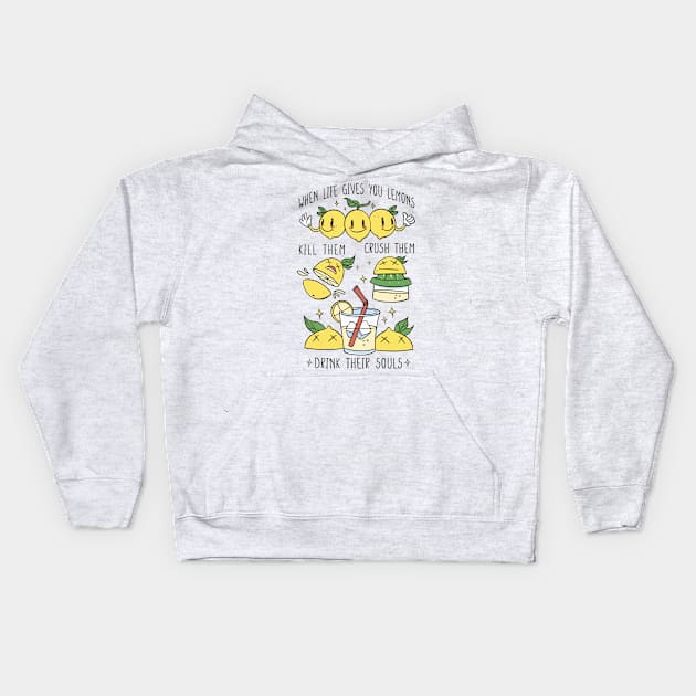 Lemonade Wit Twist Kids Hoodie by Life2LiveDesign